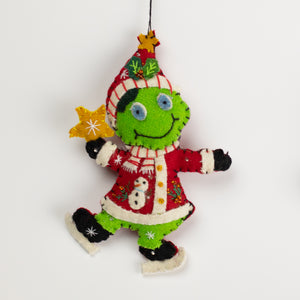 Fred the Frog Handmade Ornament