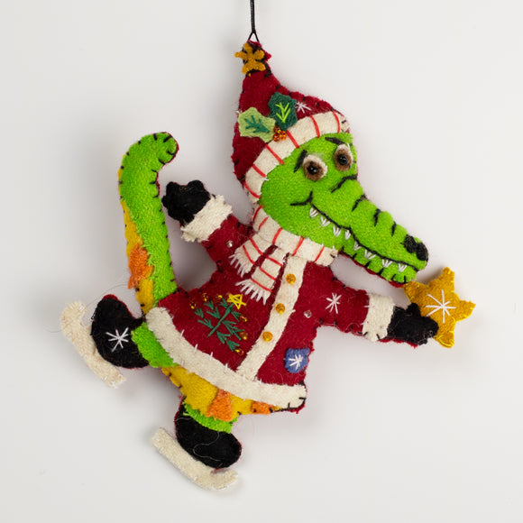 Tator the Gator Handmade Ornament